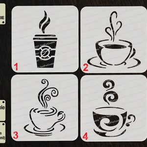 Stencil per tazza di caffè, stencil per tazza di caffè, stencil per tazza di tè, stencil per tazza di tè