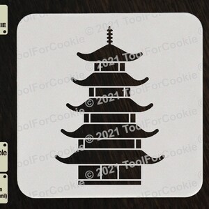 Asian Pagoda Stencil - Etsy