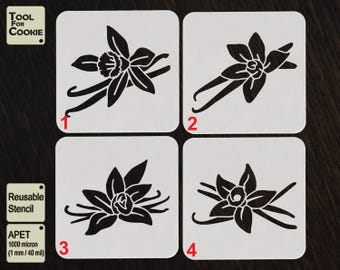 Plantilla de vainilla, plantilla de flor de vainilla