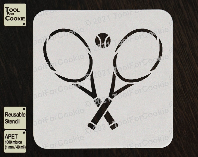 Tennis Racket Stencil Tennis Ball Stencil Etsy