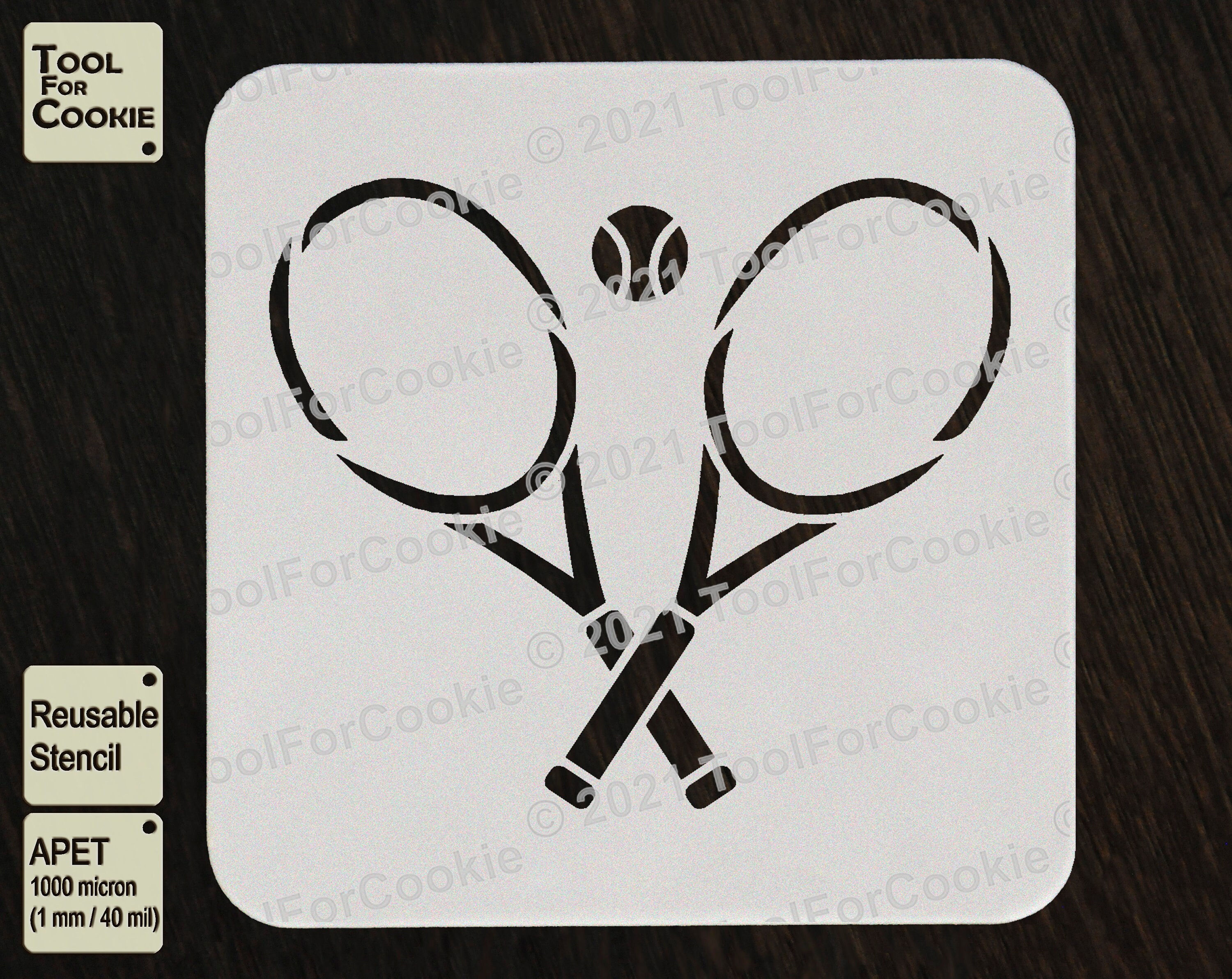 Tennis Racket Stencil Tennis Ball Stencil Etsy Canada