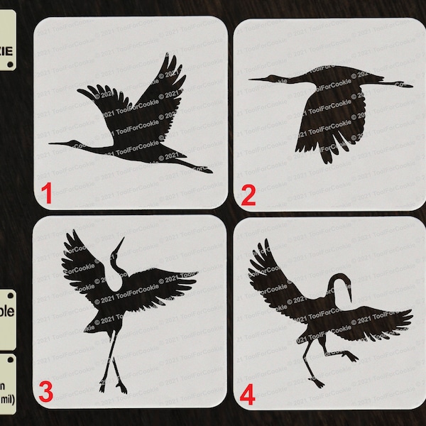 Crane Bird Stencil