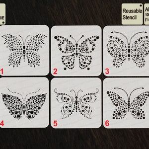 Butterfly Stencil, Dotted Butterfly Stencil