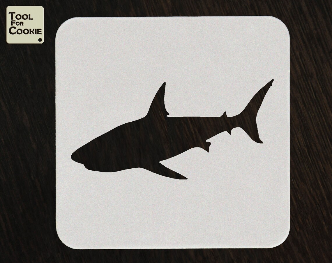 Great White Shark Stencil | Etsy