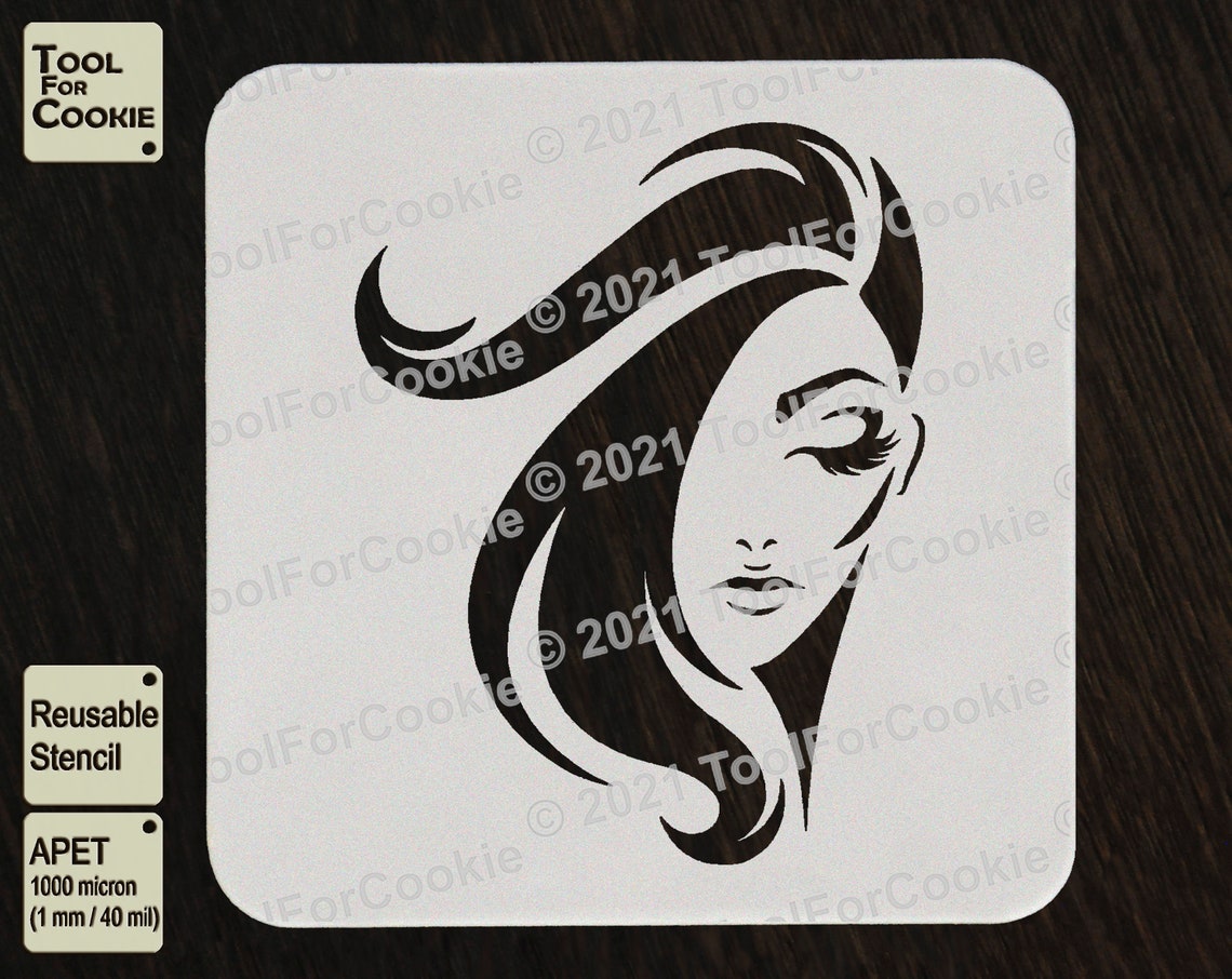 Women Stencil Woman's face Stencil Custom Stencil Any Etsy