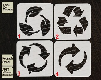 Recycle Symbol Stencil for Reuse Projects, Earth Day Art, Recycling ...