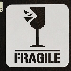 Fragile Stencil Fragile Symbol Packaging Stencil Glass | Etsy