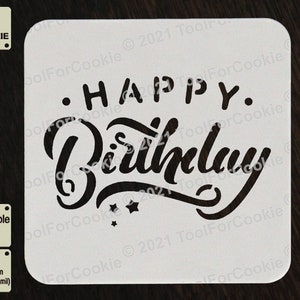 Happy Birthday Stencil - Etsy
