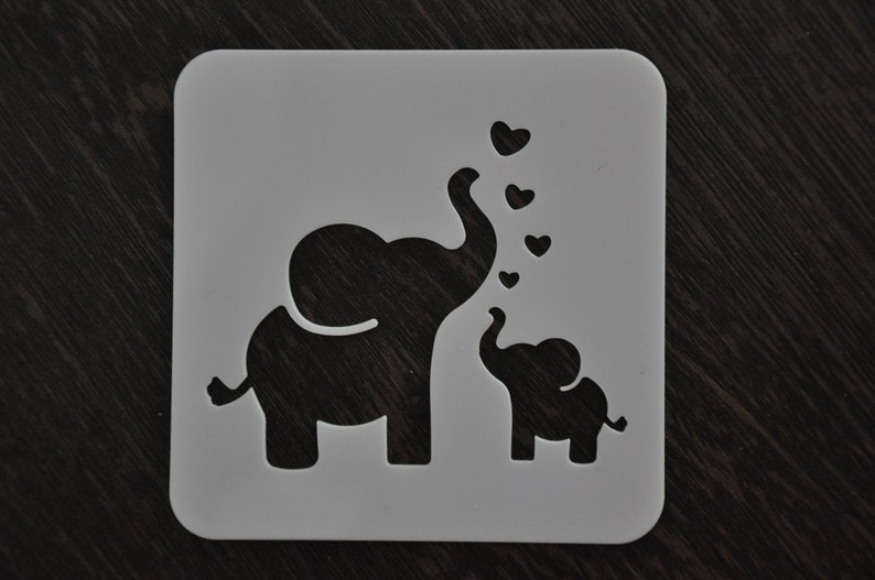 Elephant stencil Custom Stencil Any Font Any Design Any Etsy