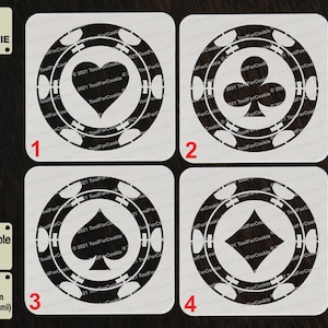Stencil di fiches da poker