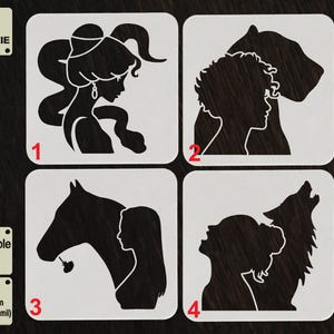 Stencil of a woman, Animal stencil