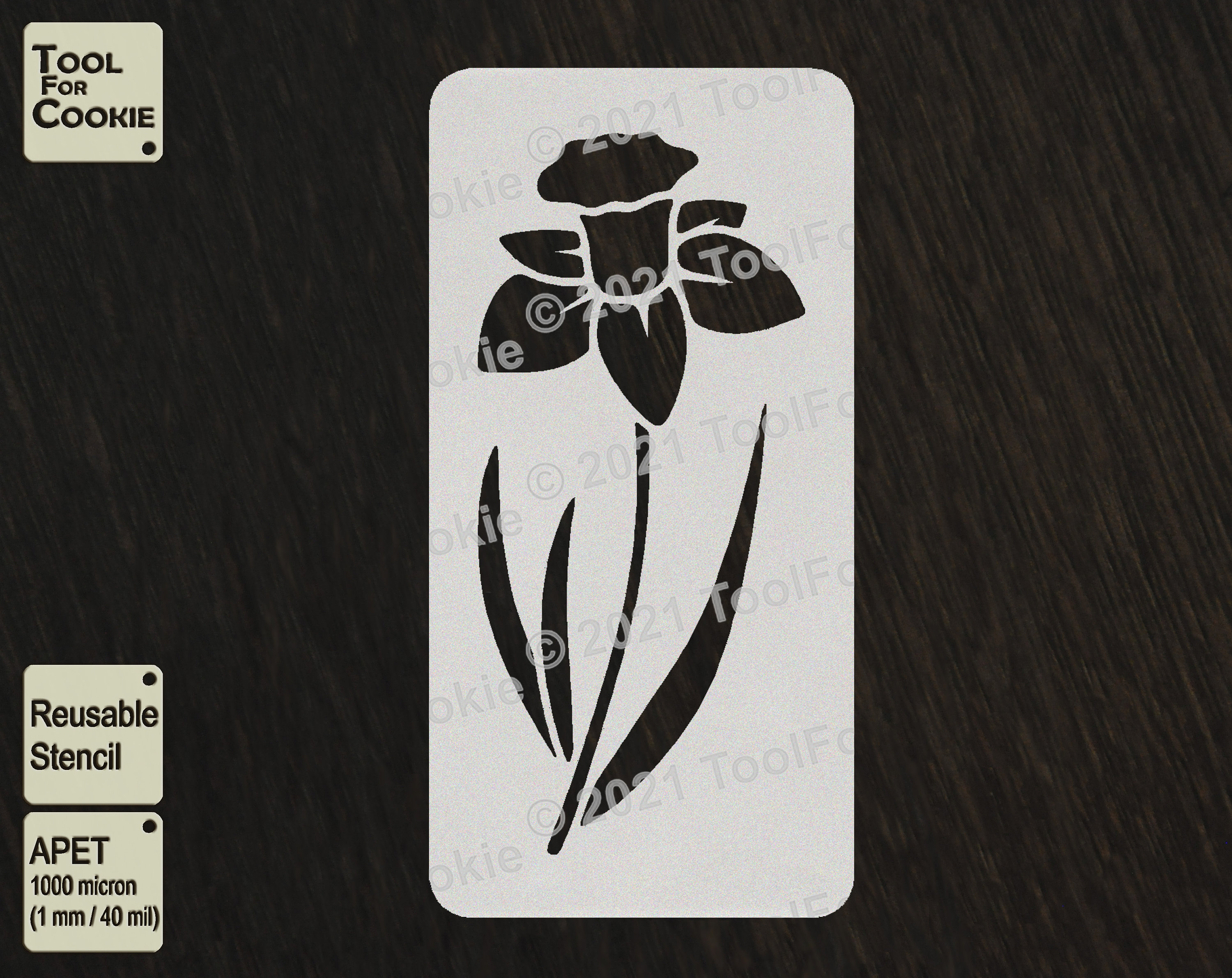 Narcissus Stencil Daffodil Stencil Etsy