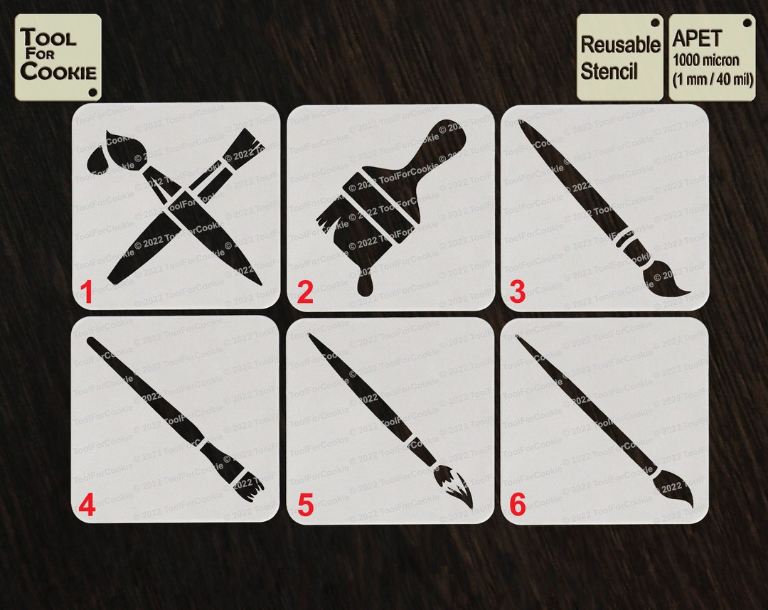 Brush Stencil - Etsy