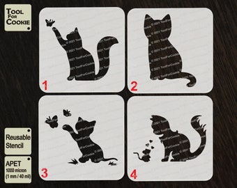 Katzen Schablone, Benutzerdefinierte Schablone, jede Schriftart, jedes Design, Schablonen
