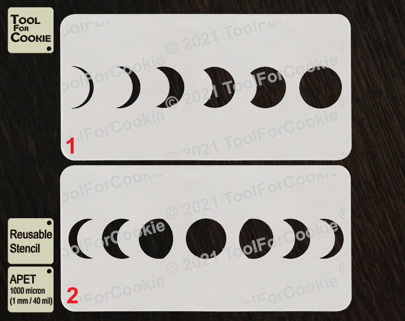 Moon phases stencil Moon ornament | Etsy