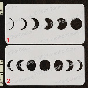 Moon phases stencil, Moon ornament