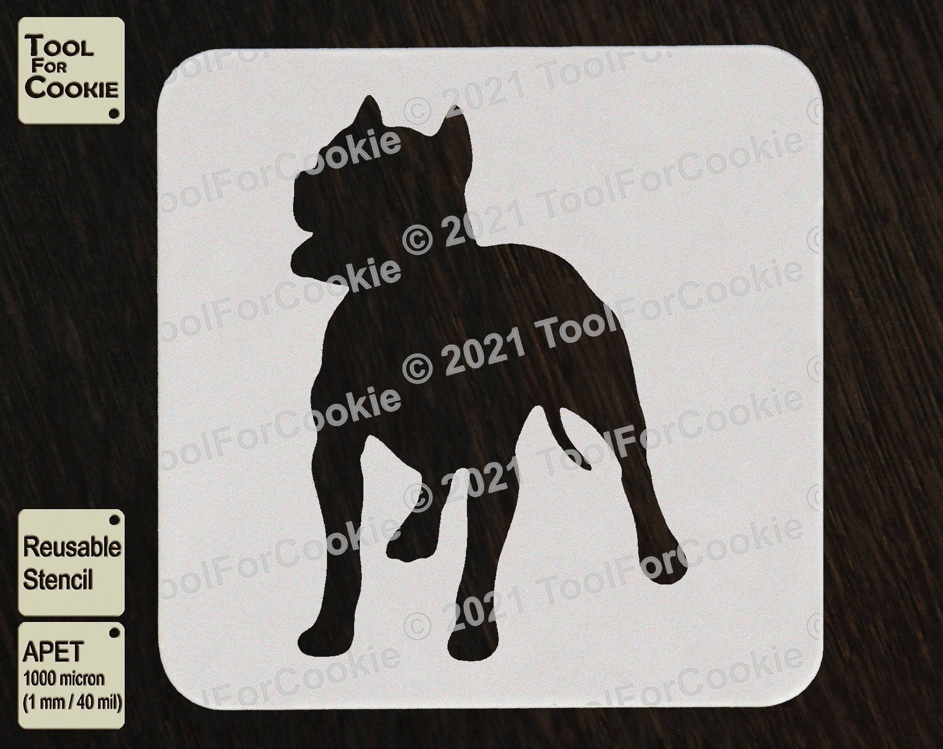 Pit Bull Dog Stencil | Etsy