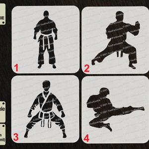 Karate Player Stencil, Karate Stencil, Custom Stencil, Any Font, Any ...
