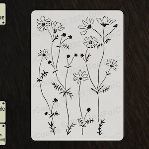 Floral Stencil, Flower Stencil