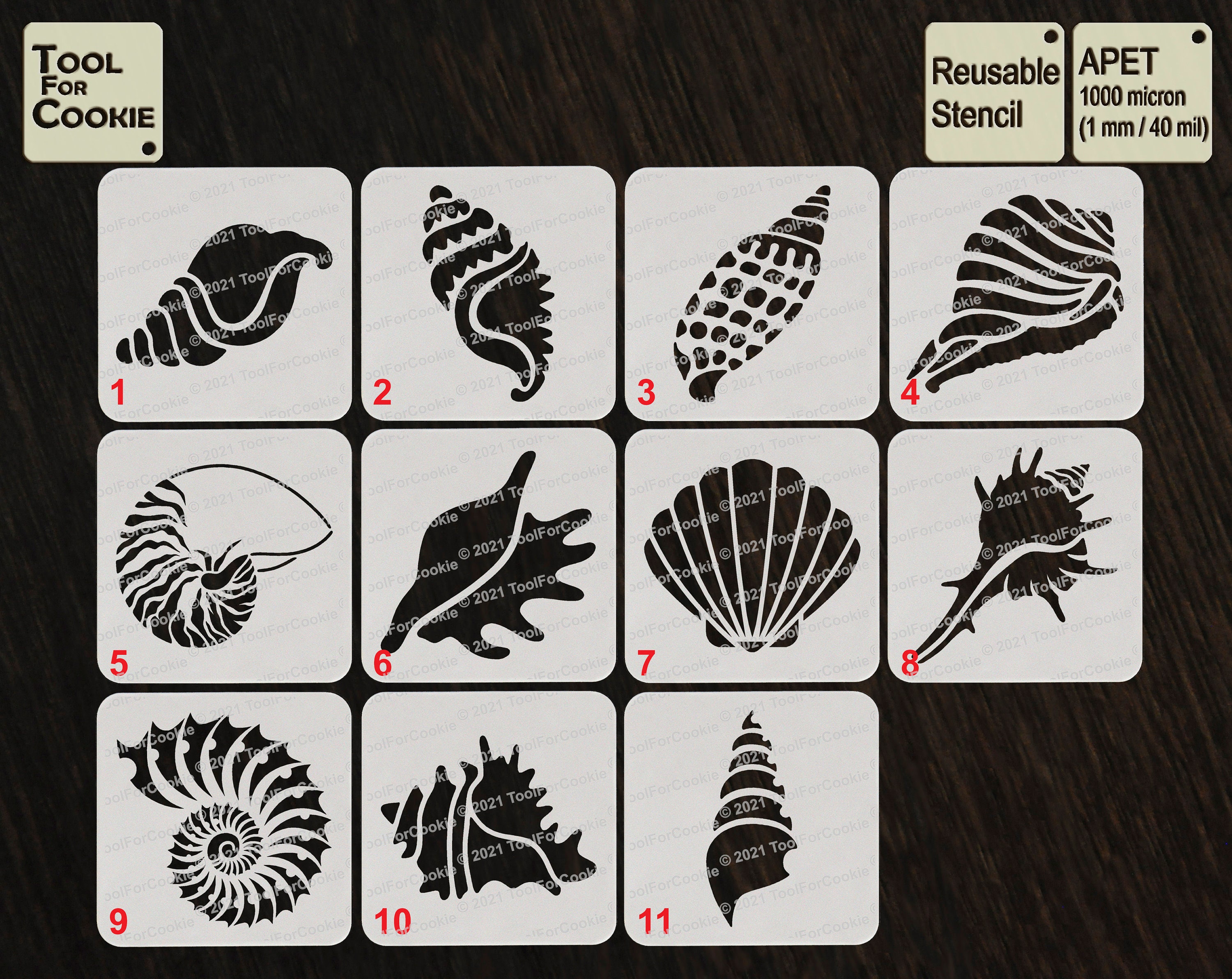 Shell Stencil Custom Stencil Any Font Any Design Any Size Etsy