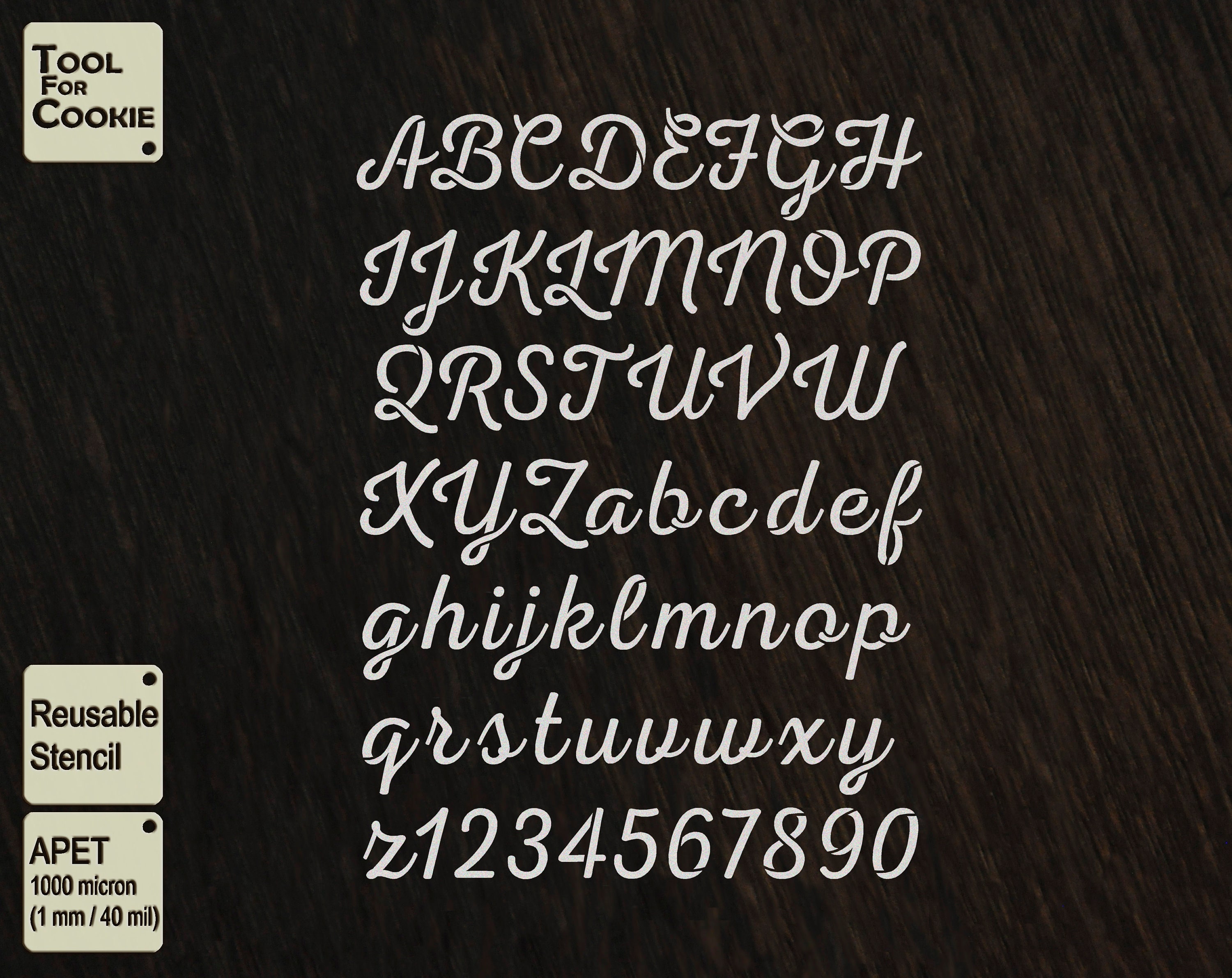 Alphabet Stencil Stencil Font Etsy