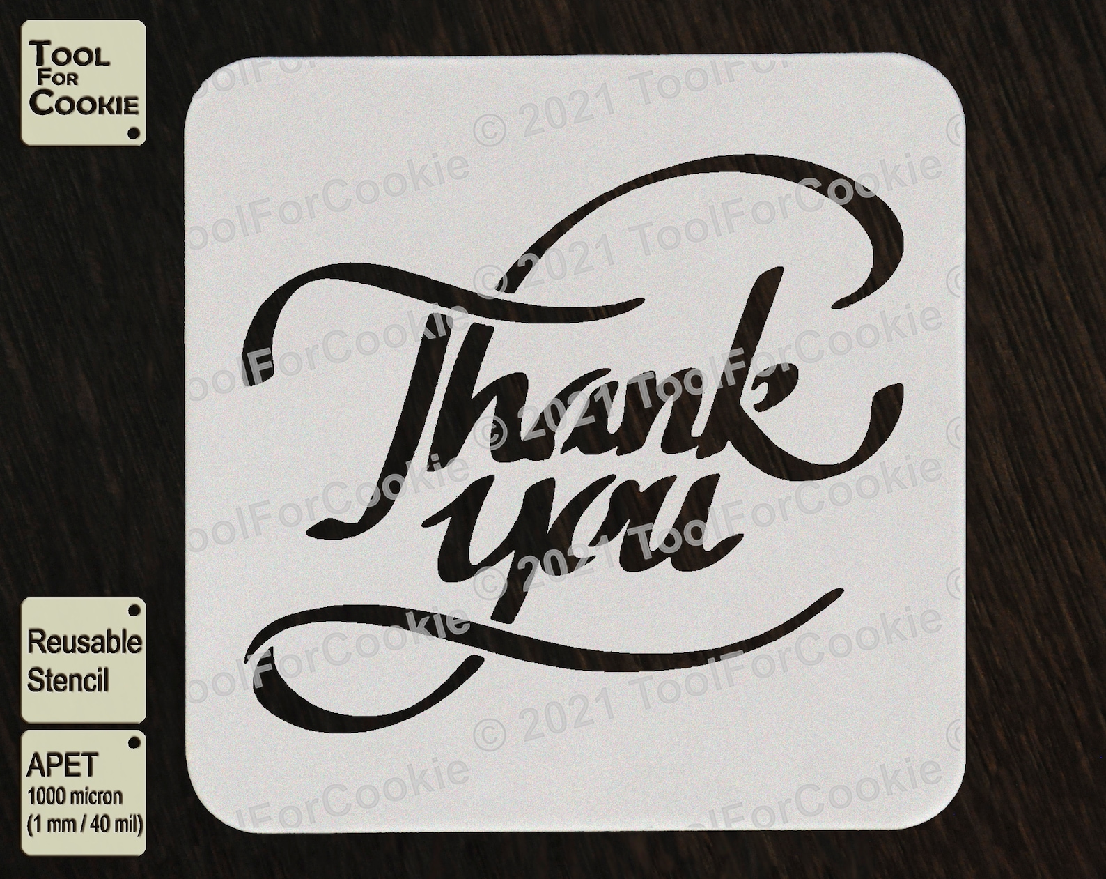 Thank You Stencil Etsy