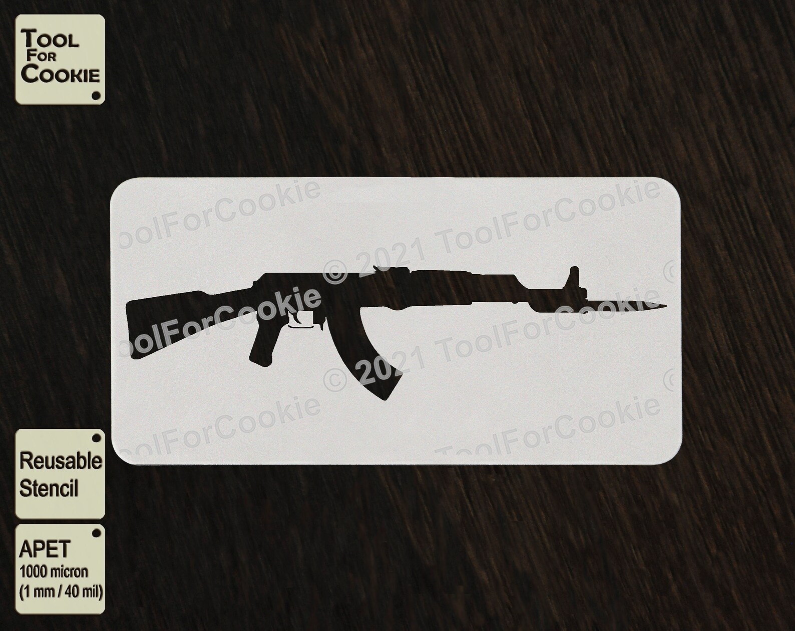 Rifle AK47 Stencil Weapon Stencil Etsy