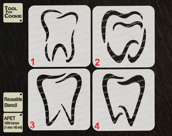 Tooth-shaped Stencil Dentist Stencil | Etsy