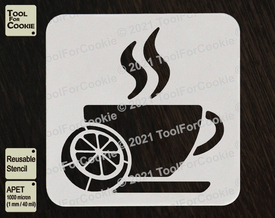 Cup of Tea Stencil Tea Cup Stencil Etsy