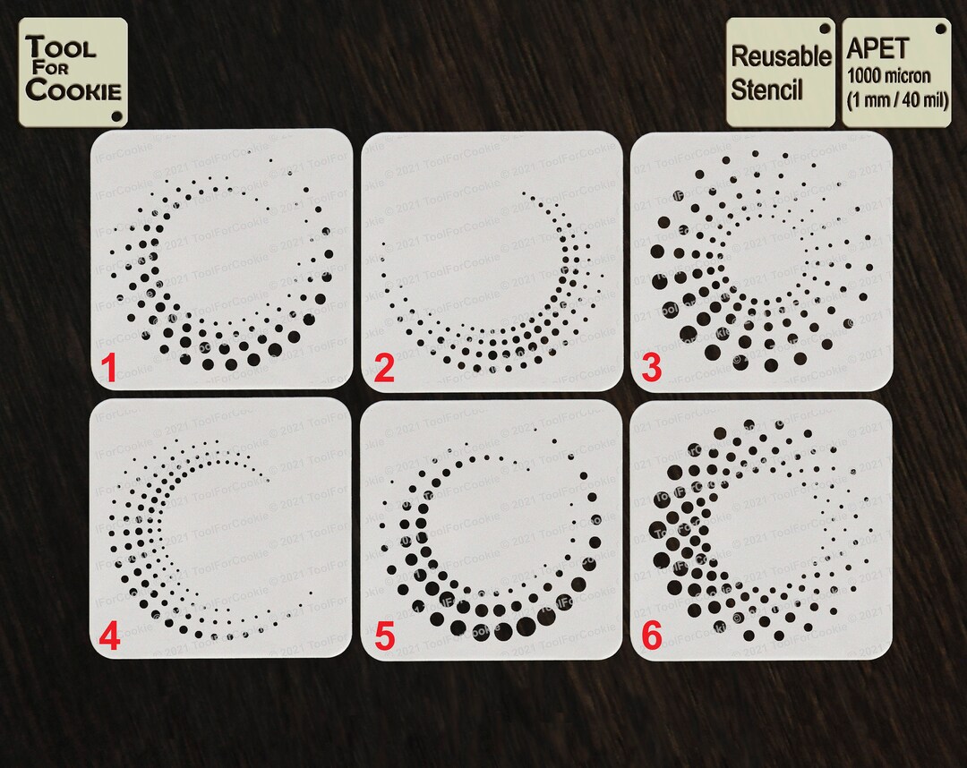 Circular Dots Stencil, Dot Stencil Etsy