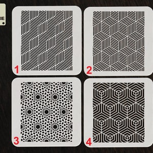 Decorative hexagon pattern stencil