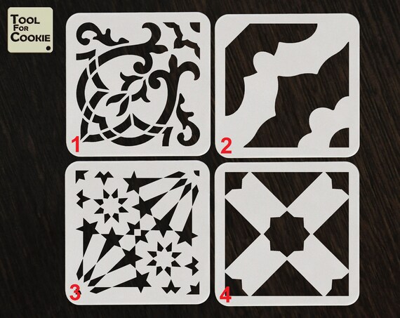 Moroccan Design Pattern Stencil Encaustic Style Stencil | Etsy
