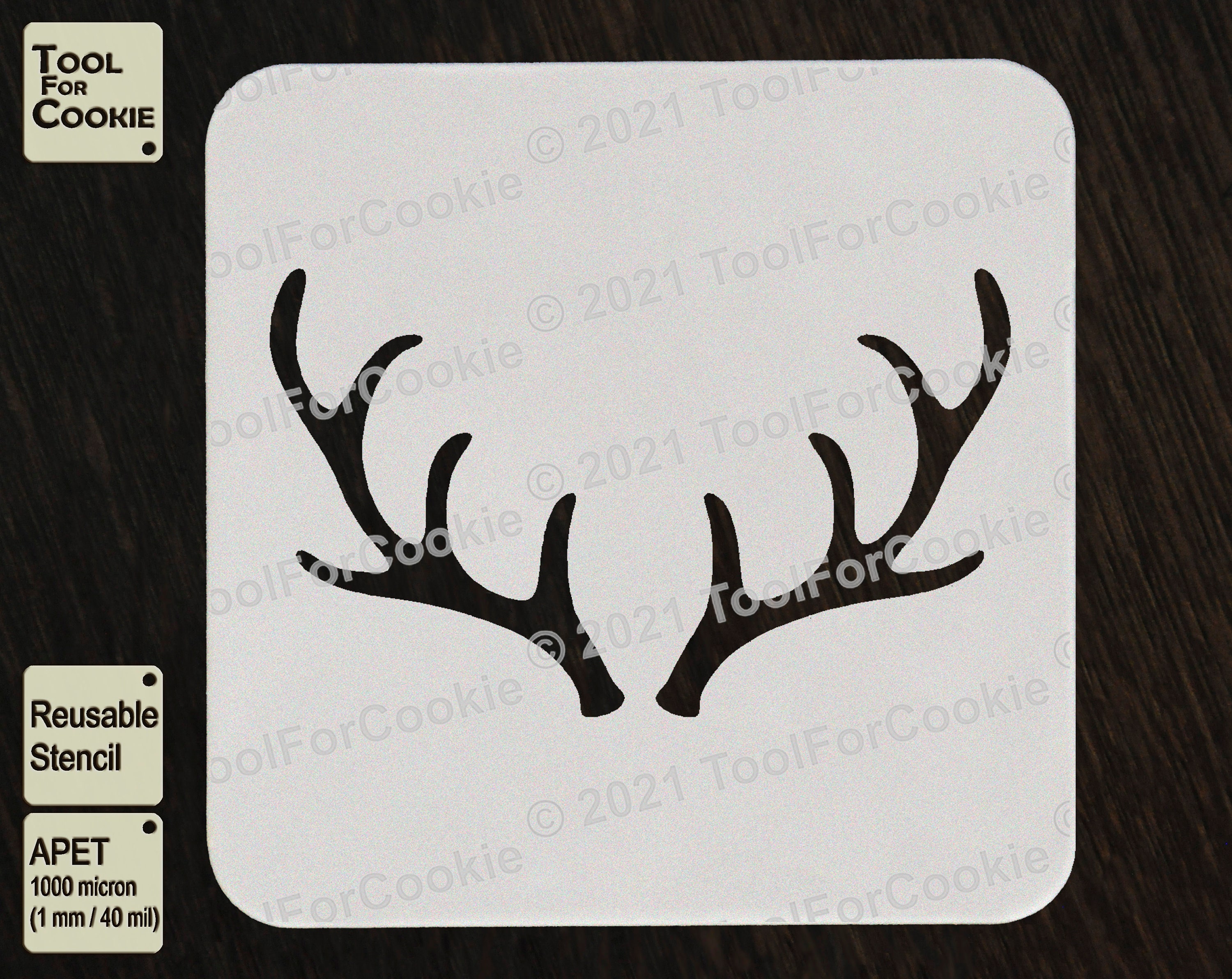 Antlers Stencil Deer Antlers Stencil | Etsy