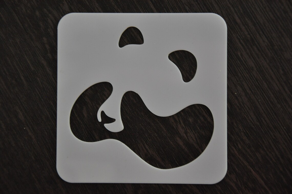 Panda Stencil Panda Bear Stencil Custom Stencil Elk Etsy Nederland
