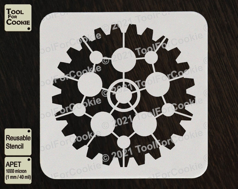 Gear Stencil Etsy
