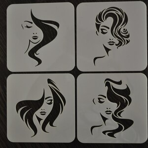 Women Stencil, Woman's face Stencil, Custom Stencil, Any Font, Any Design, Any Size, Stencils