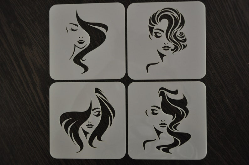 Women Stencil Woman's Face Stencil Custom Stencil Any Etsy