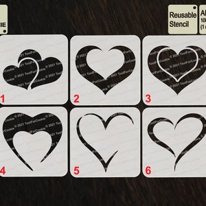 Hearts Stencil