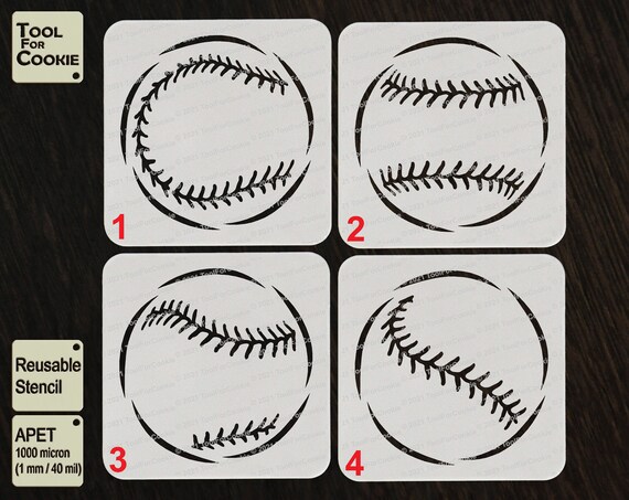 Baseball Ball Stencil | Etsy