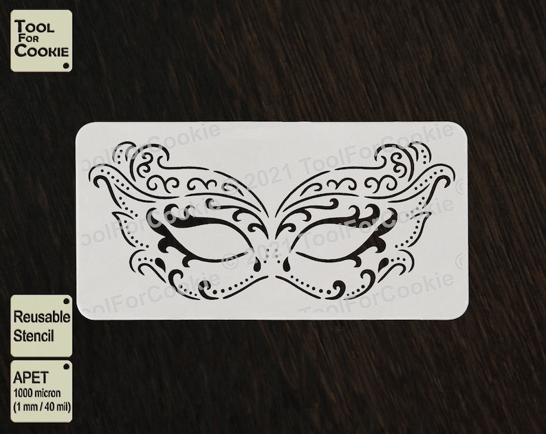 Carnival Mask Stencil Masquerade Mask Stencil Etsy