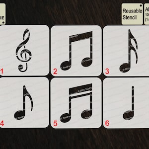 Stencil di note musicali