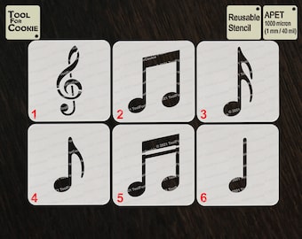 Plantilla de notas musicales