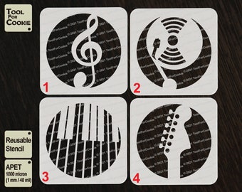 Plantilla de símbolos musicales