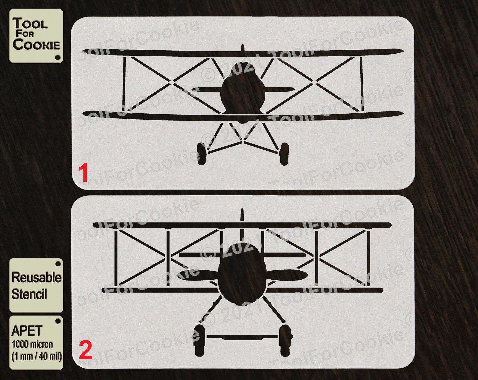 Biplane Stencil Airplane Stencil - Etsy Australia