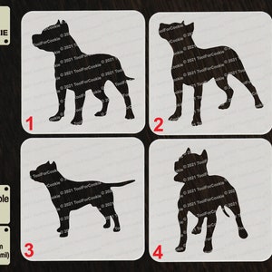 Pit Bull Dog Stencil