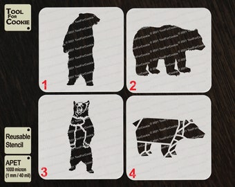 Plantilla de oso, plantilla personalizada, cualquier fuente, cualquier diseño, cualquier tamaño, plantillas