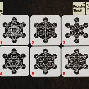 May include: Six different geometric designs for cookie stencils. The stencils are made of 1000 micron (1 mm/40 mil) APET plastic and are reusable.