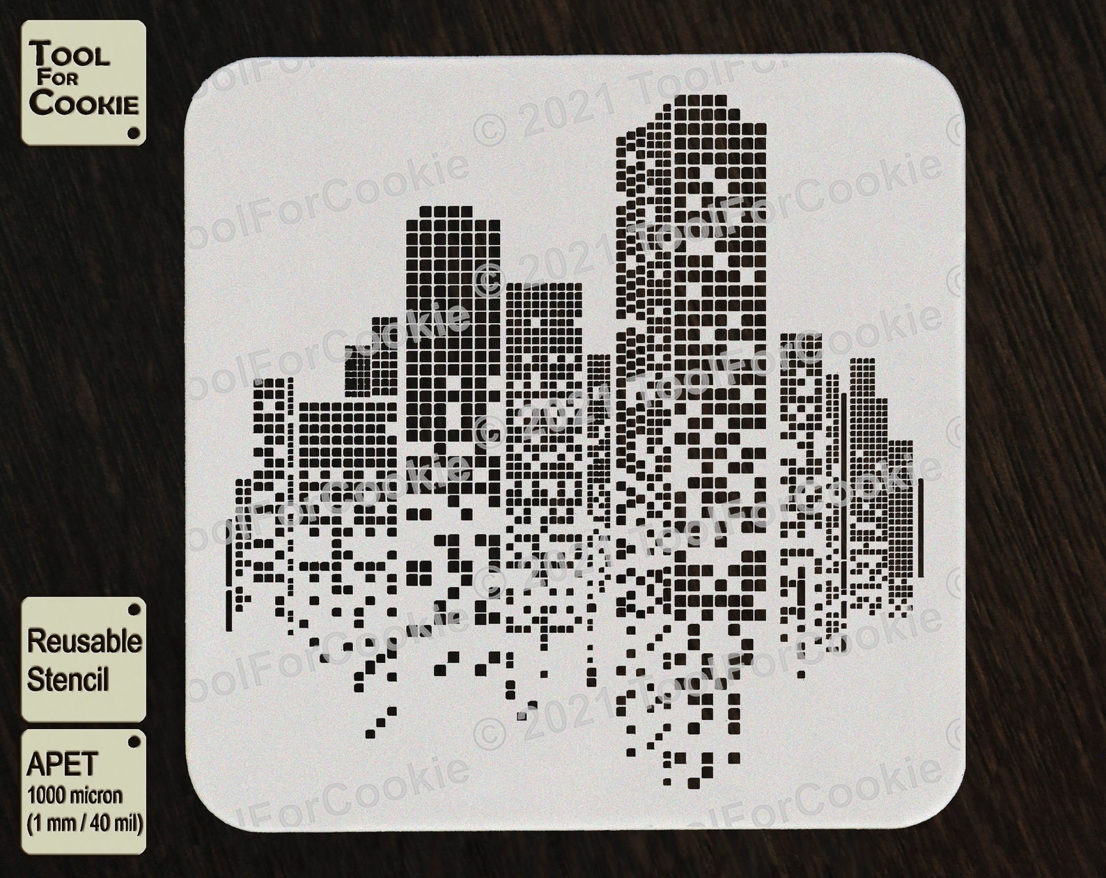 City Buildings Stencil Skyscraper Stencil Etsy