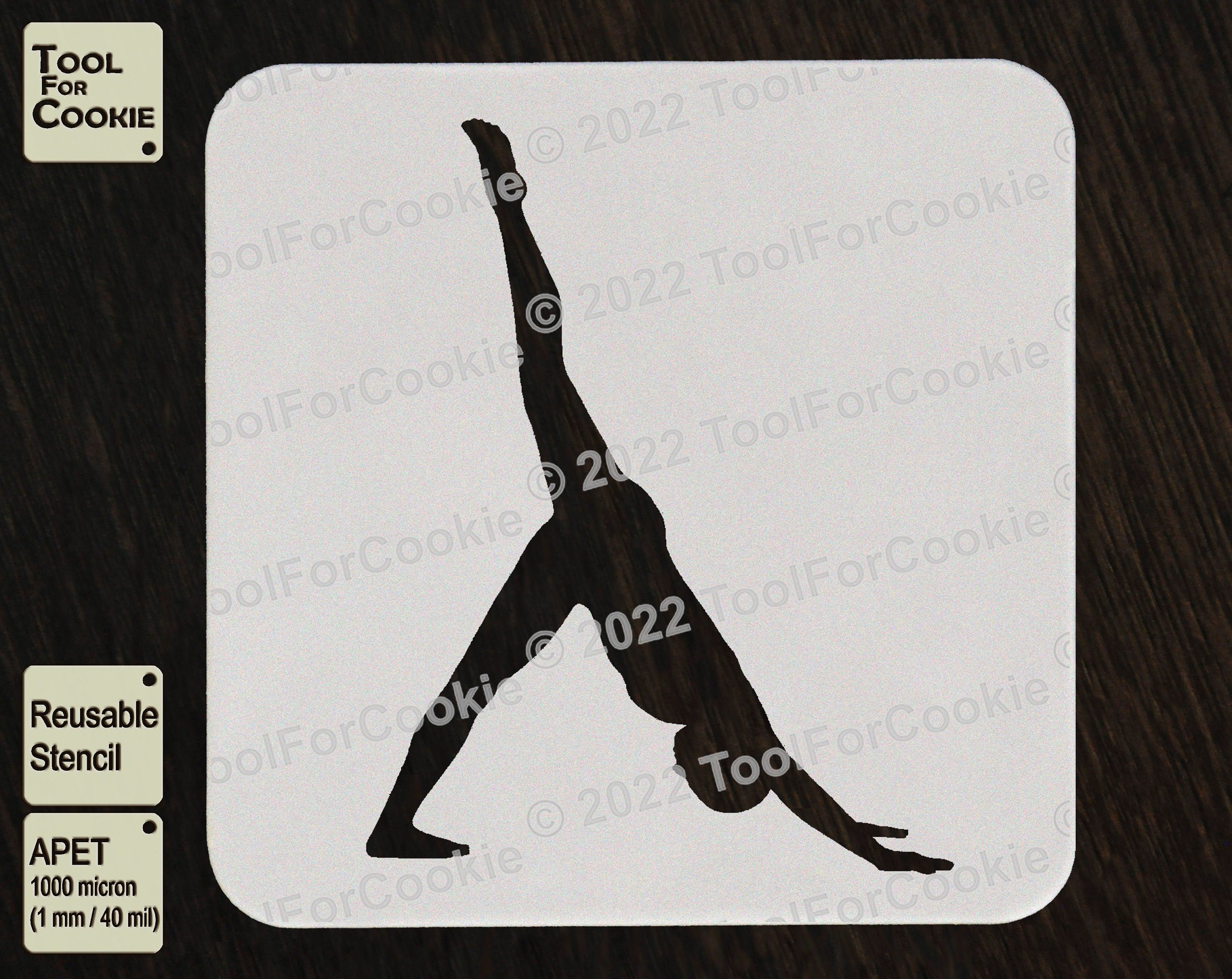 Yoga Pose Stencil - Etsy