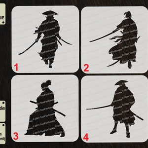 Samurai Warrior Stencil